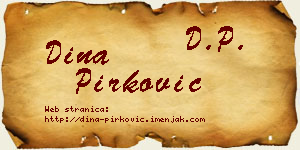 Dina Pirković vizit kartica